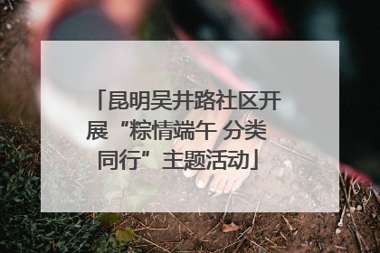昆明吴井路社区开展“粽情端午 分类同行”主题活动